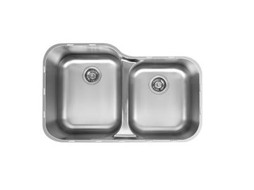 32 inch Flush Mount 1-3/4 Bowl Stainless Steel Kitchen Sink - Monaco TZ L375.64 - Sink Depot